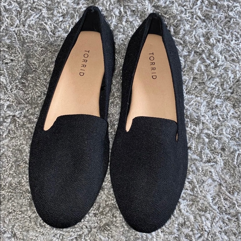 Black Torrid Stretch Knit Loafers
